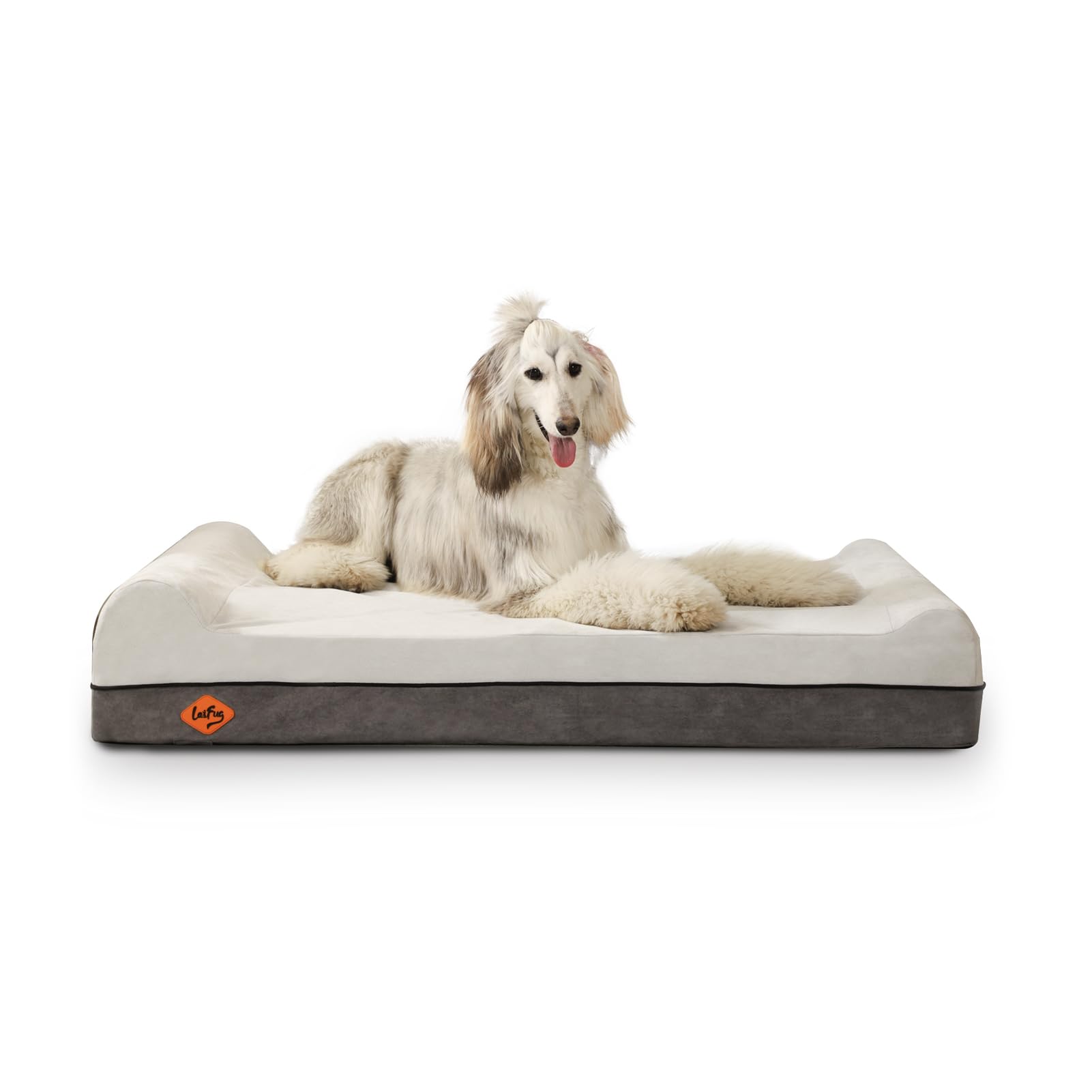 Laifug Orthopedic Dog Beds for Large Dogs,7" Memory Foam Dog Beds,Durable Water Proof Liner Removable and Washable, Nonskid Bottom, Dark Grey 50"x36"x10"