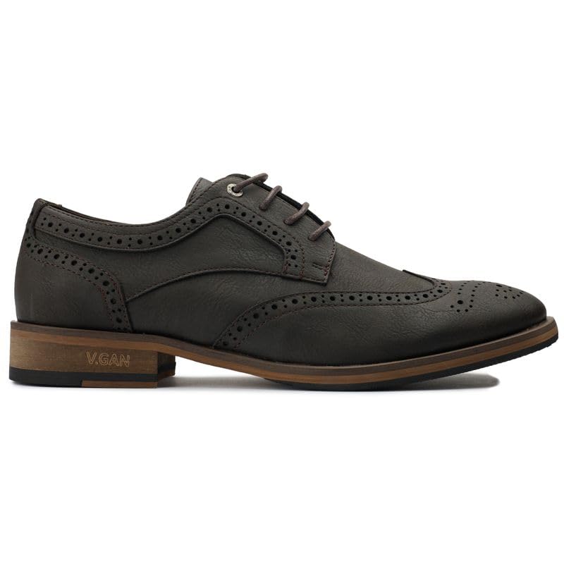 Men's Vegan Barley 2 Brogue Brogue Shoes Brown