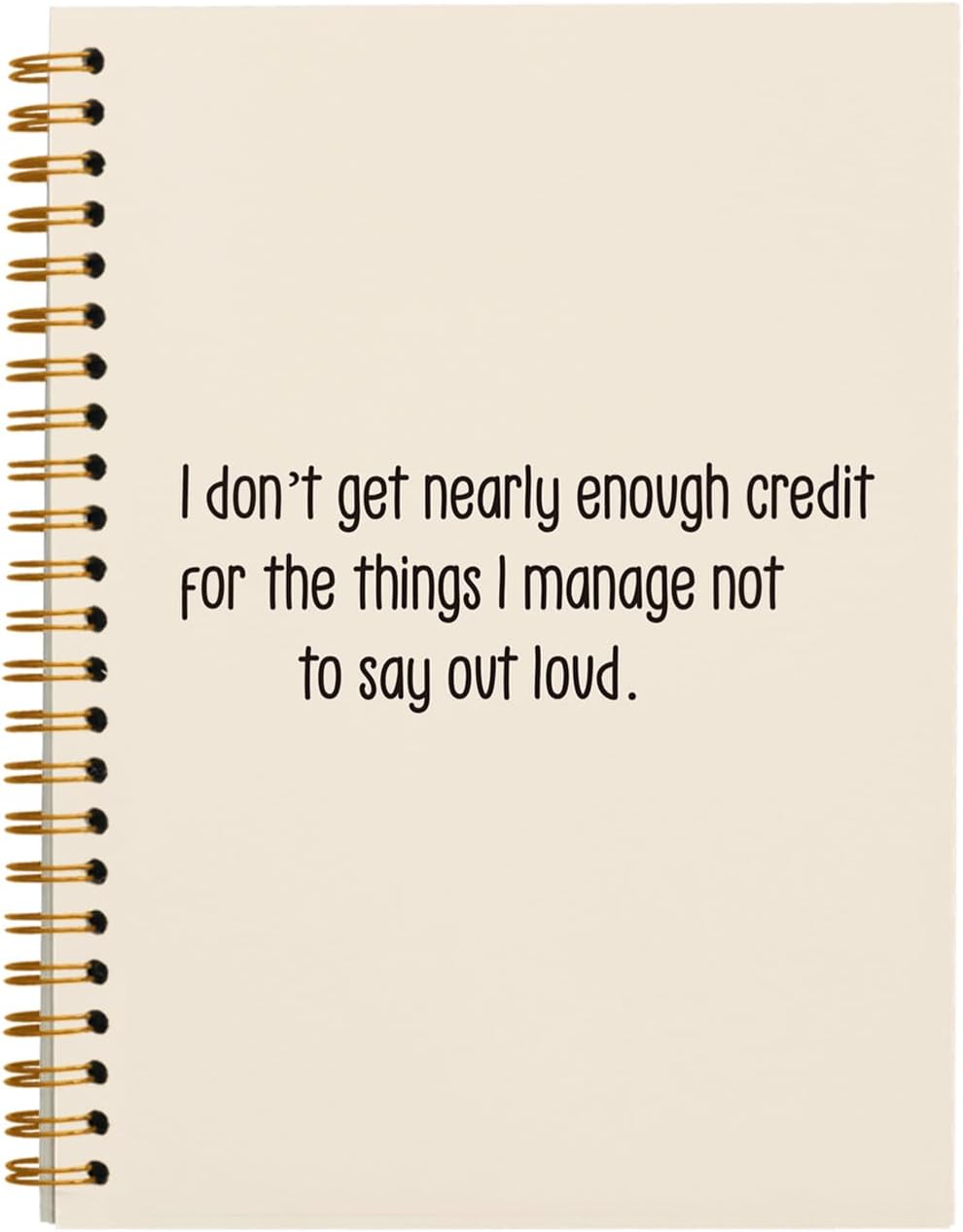 hold fizz Funny Office Gifts Notebook Journal, Gag Fun Gifts for Coworker Employee Colleague Boss Adults Friends, I Don't Get Nearly Enough Credit, Sarcastic Gift for Women Men, Spiral Notebook 5.5 x 8.3