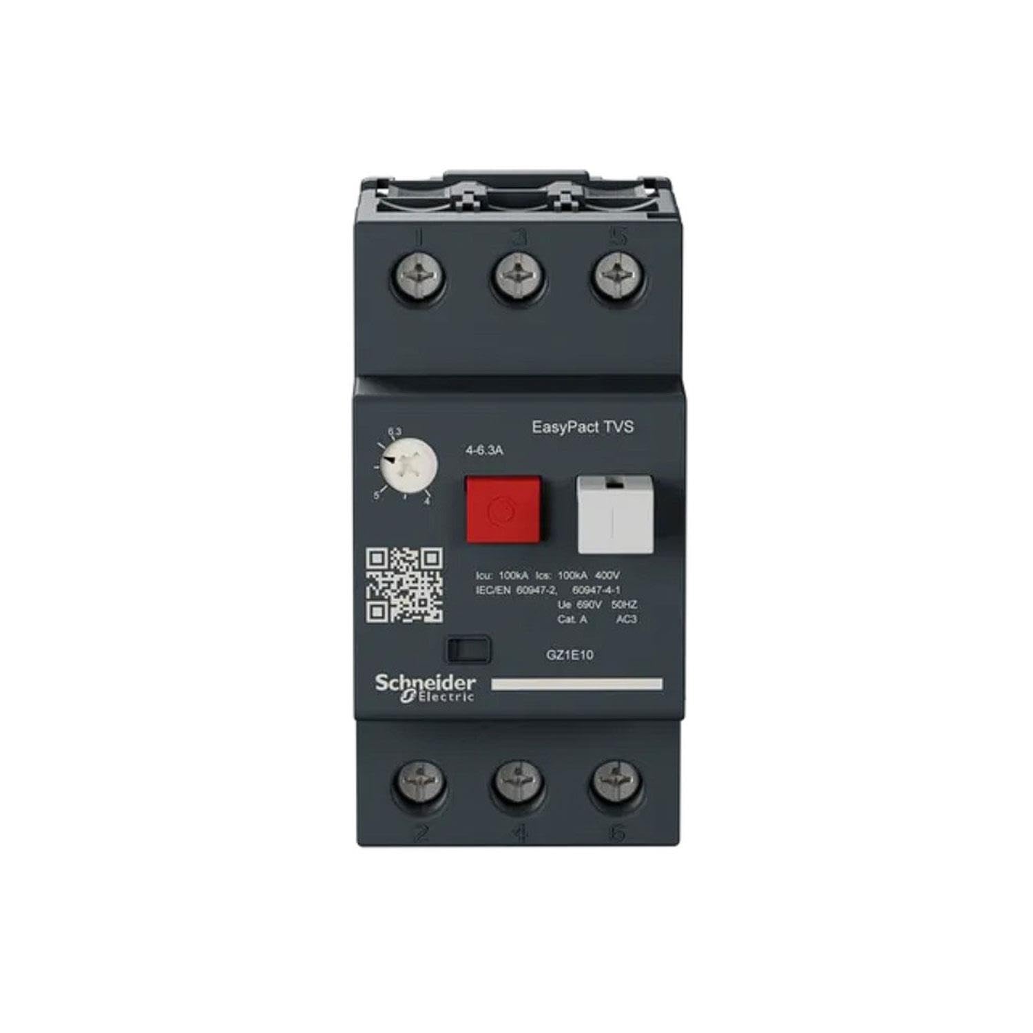 Schneider gz1e10 4 – 6.3 easypact televisores Motor Interruptor automático, Color Blanco