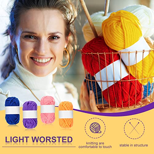 Nuogo AO-NUOGO-424 100 Rolls10G Acrylic Yarn Skeins Set 2200 Yards In Total Mini Soft Crochet Yarns thumb #5