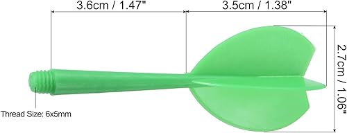 Miniatura 2 de PATIKIL Eje de dardos y vuelo integrados, paquete de dardos de plástico ligero