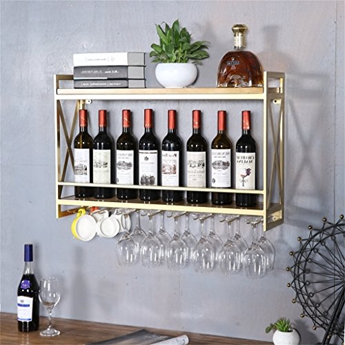 Soporte para botellas de vino LUNEZY metálico acabado oro miniatura 6