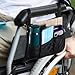 2 Pack Wheelchair Side Bag, Walker Bag with Cup Holder Waterproof Wheelchair Armrest Pouch, Storage Organizer Bags Wheel Chair Pouch Side Pocket for Most Seniors Wheelchairs
