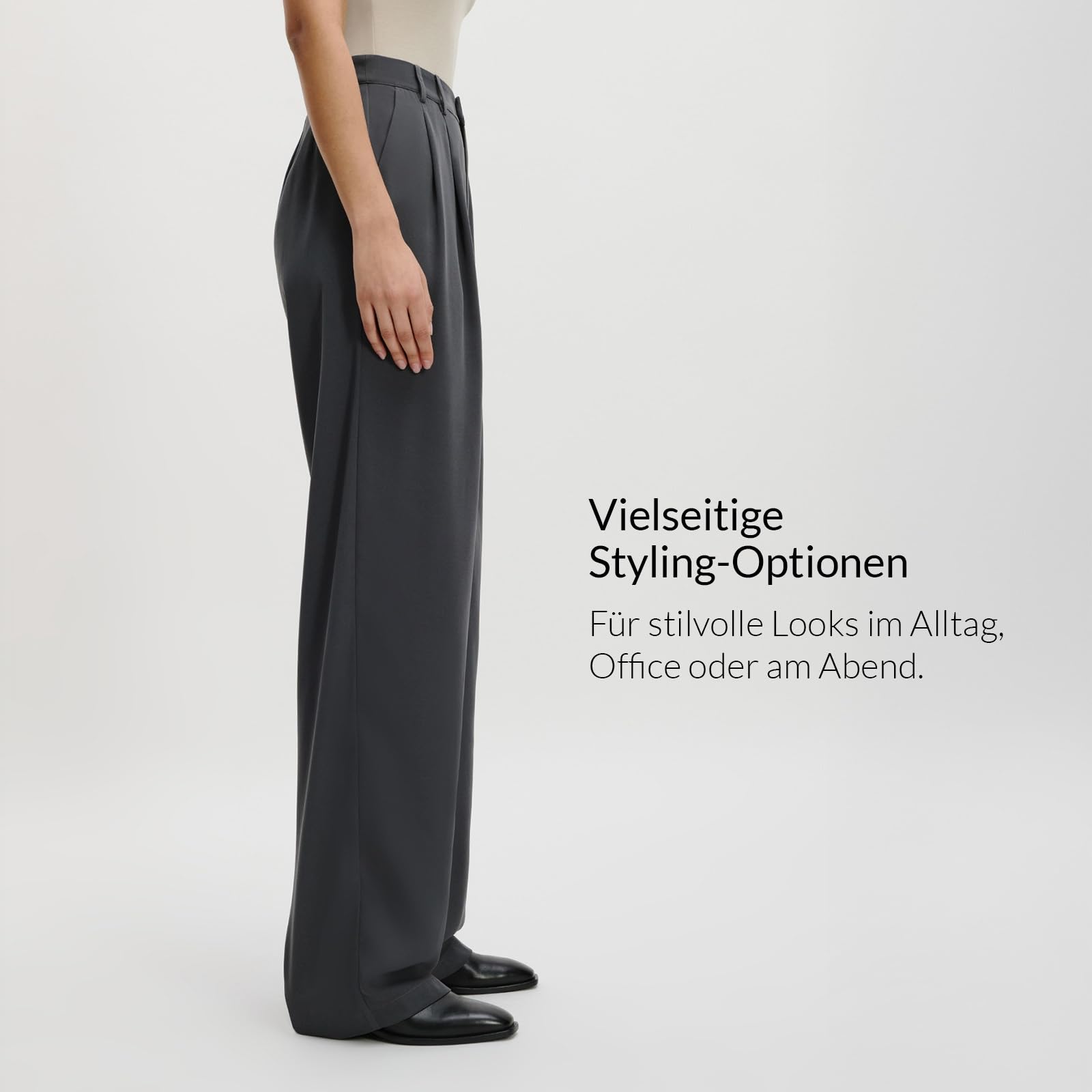 LeGer by Lena Gercke Kora Hose - Stoffhose Damen mit Bundfalten - lockere Passform - Anzughose mit Satin-Finish - Mode für Damen - Gr. 34-44