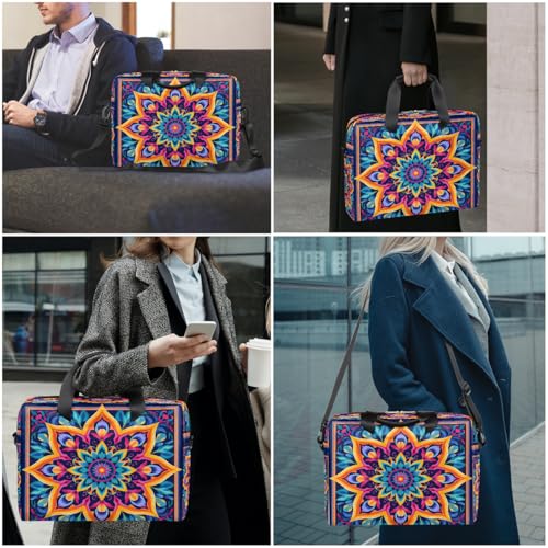 Bolso para portátil Bohemian Flowers Mandala 16 pulgadas miniatura 2
