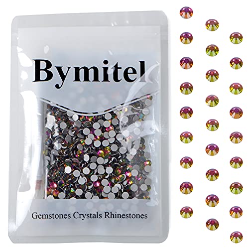 Image of 1440PCS Art Nail Rhinestones non Hotfix Glue Fix Round Crystals Glass Flatback for DIY Jewelry Making with one Picking Pen (ss20 1440pcs, Vitrail Medium)
