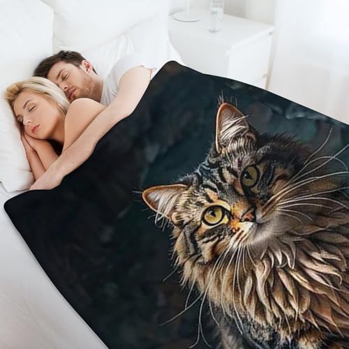 Couverture flanelle chat pour vos soirées cocooning et camping - 7