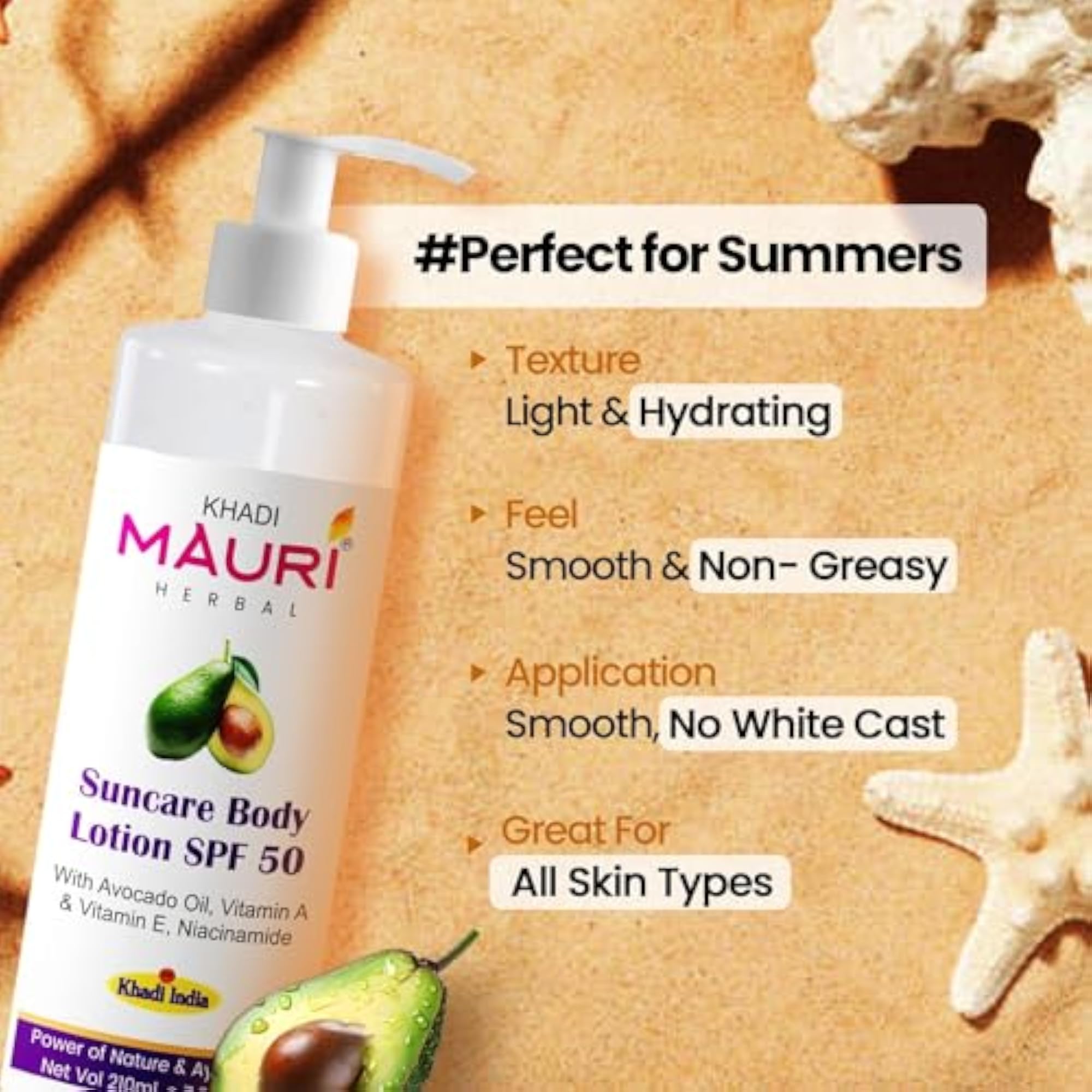 Suncare Body Lotion SPF 50 with Avocado Oil