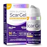 Silicone Scar Gel Scar Cream - SPF 30 Medical-Grade Formula for Surgical Scars, C-Section, Stretch Marks, Injury, Burns, Keloids, Old and New Scars