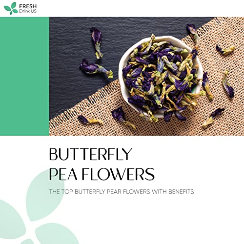 Image of Premium Sea Moss Dried, Butterfly Pea Flowers Tea, Whole Flowers, Sugar Free, Gluten Free, Pure, Caffeine Free, Vegan (Butterfly Pea Flowers, 1.3oz (Pack Of 1))