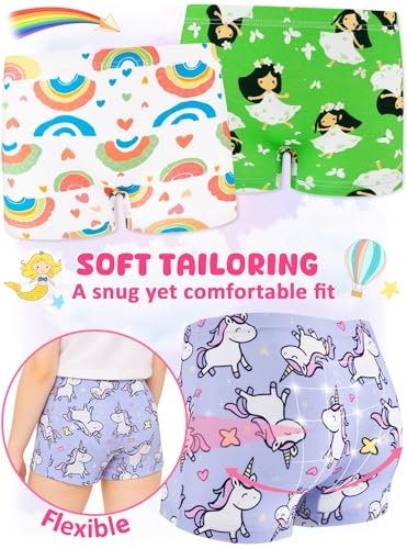Girls Underwear,Soft Cotton Tagless Panties for Toddlers' & Little Kids' Comfort,Breathable Briefs,6-Pack3