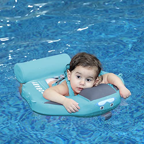Joyooss Mambobaby Baby Swimming Pool Float, Add Tail Never Flip Over Non Inflatable Infant Swimming Float, Water Float With Removable Upf 50+ Uv Canopy, Waist Swim Ring For Toddler #TOP6