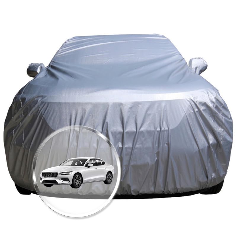 Image of NEODRIFT 'CrystalTech' Car Cover for Volvo S-60 (100% Water-Resistant, All Weather Protection, Tailored Fit, Multi-Layered & Breathable Fabric) (Colour: Crystal Silver)