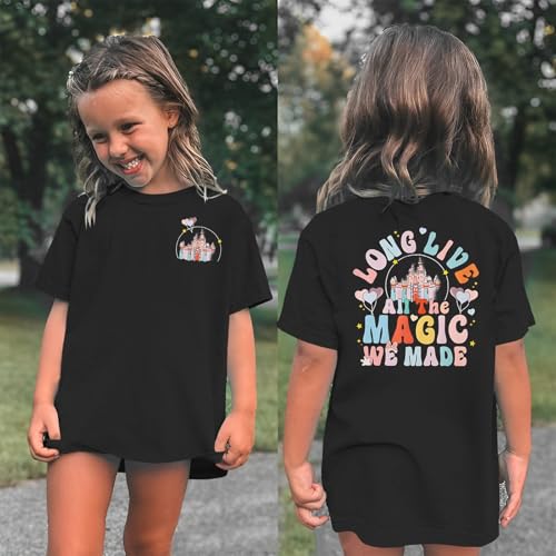 Image of GLIGLITTR Girl Magical Shirt Magic Kingdom Shirt Long Live All The Magic We Made Tshirt Holiday Castle Family Vacation Outfit