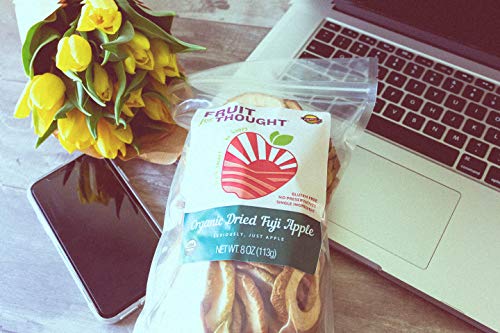 USA Grown Organic Dried Fuji Apple Slices 8 Ounce Bag (Pack of 2) - Seriously Just Fuji Apples, No Added Sugar, No Preservatives - Organic Dried Apples Multi-serving Bag Bundle - Thumbnail 5