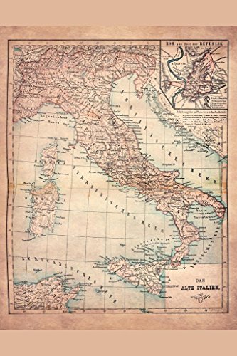 Old Italy 1883 Historical Antique Style Map Cool Wall Art Print Poster 24x36