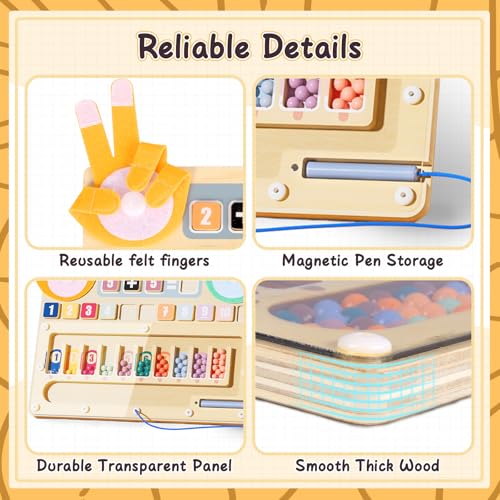 TOP BRIGHT Montessori Learning Toys for 3 4 5 + Year Old, Magnetic Beads Sorting Matching Toys for Boys Girls Birthday Gifts, Finger Math Addition & Subtraction by TOP BRIGHT - Image 7