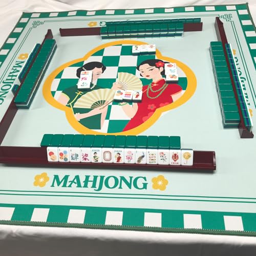 Tapete Mahjong estilo chino 31.5x31.5 pulgadas goma miniatura 5