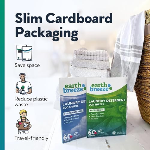 image for Earth Breeze Laundry Detergent Sheets - 90 Detergent Sheets (3 Pack) -