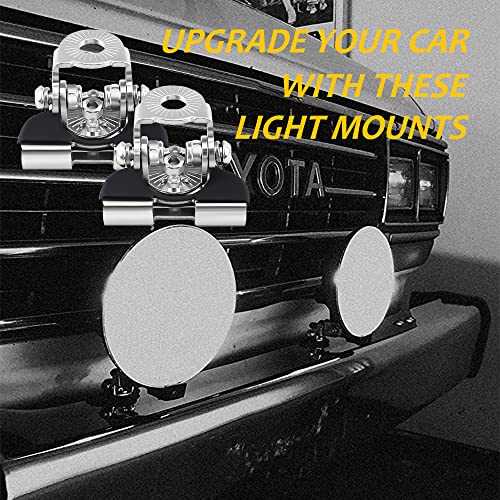 Universal Led Light Bar Mounting Brackets, Hood Mount Light Brackets A Pillar Hood Clamp Work Light Holder 304 Stainless Steel For Off Road Car Jeep Truck Suv 4X4 2Pcs #TOP7