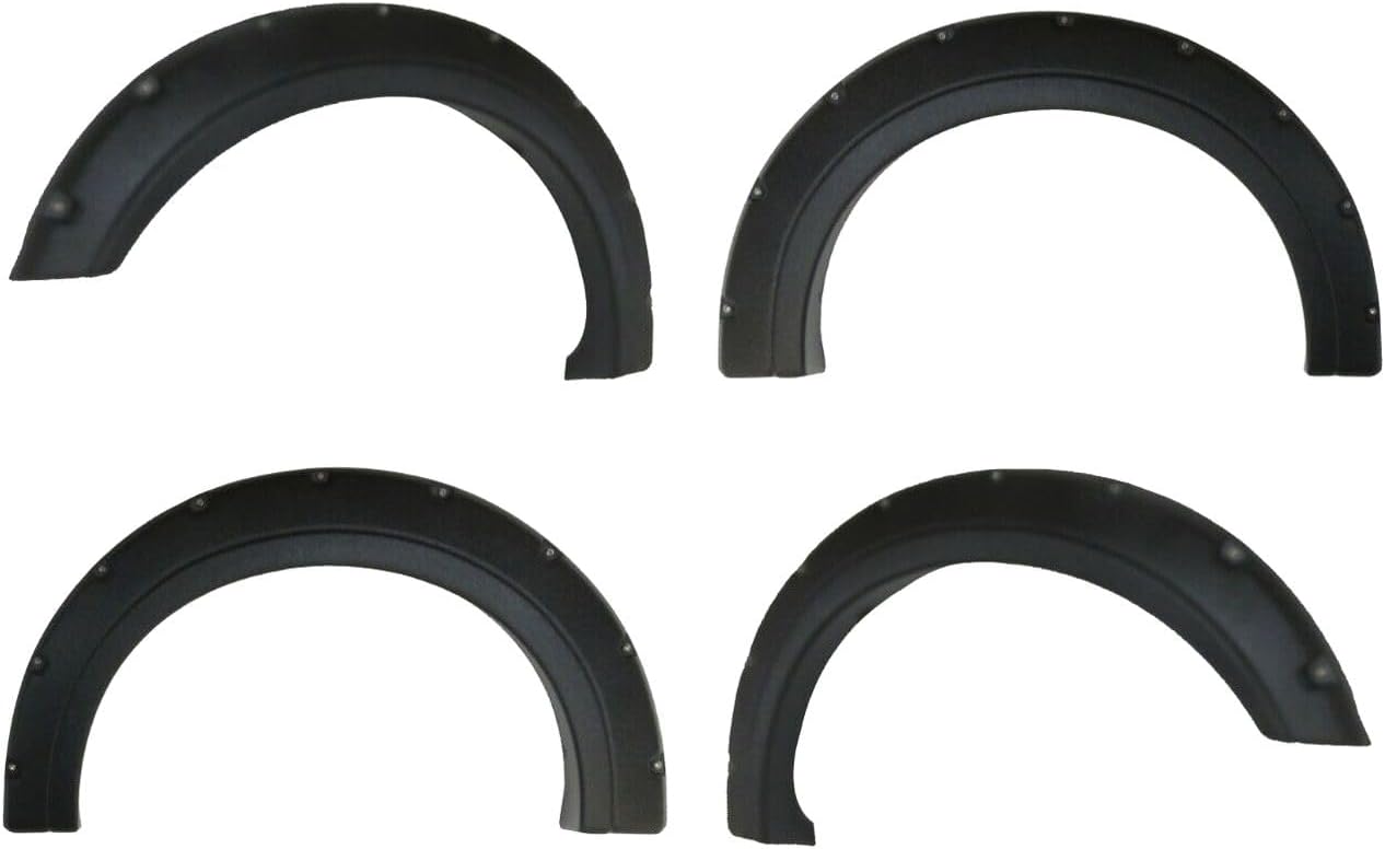 Pocket Trim and Bolt Style Fender Flares Compatible with 15-17 Ford F-150 Lariat Textured