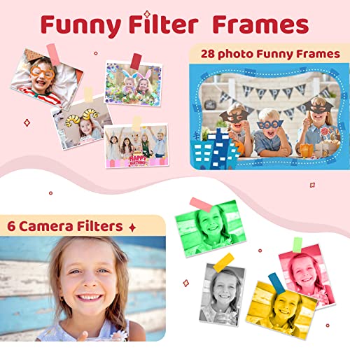 Gqez Upgrade Kids Selfie Camera,Kids Camera For 3-9 Years Old Girls,Children’s Digital Dual Camera Portable Toys For 3 4 5 6 7 8 9 Year Old Girls And Boys Christmas Birthday Gifts With 32Gb Sd Card #TOP1