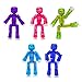 #StikBot (Set of 5 Translucent Color Posable 3