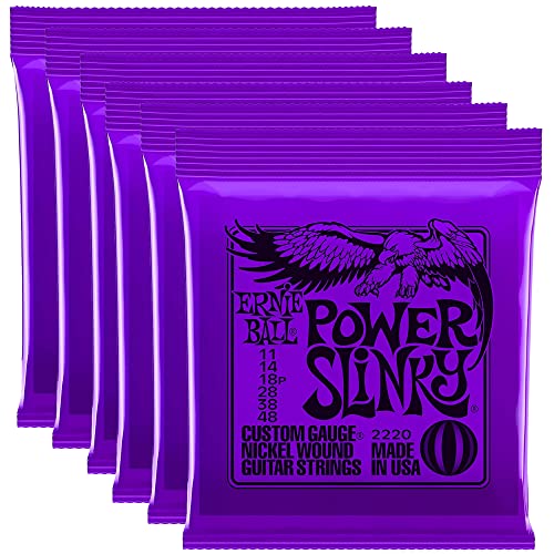 Ernie Ball 2220 Power Slinky 11-48 (6 Pack Bundle)