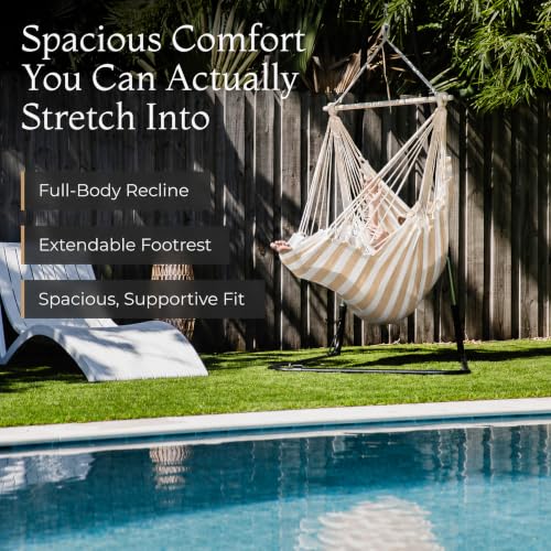 Image of Hanging Hammock Chair Swing - Outdoor & Indoor - Hammock Swing Chair