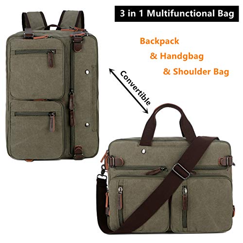 BAOSHA-Convertible-Briefcase-Backpack-17-Inch-Laptop-Bag-Case-Business-Briefcase-HB-22-Amy-Green