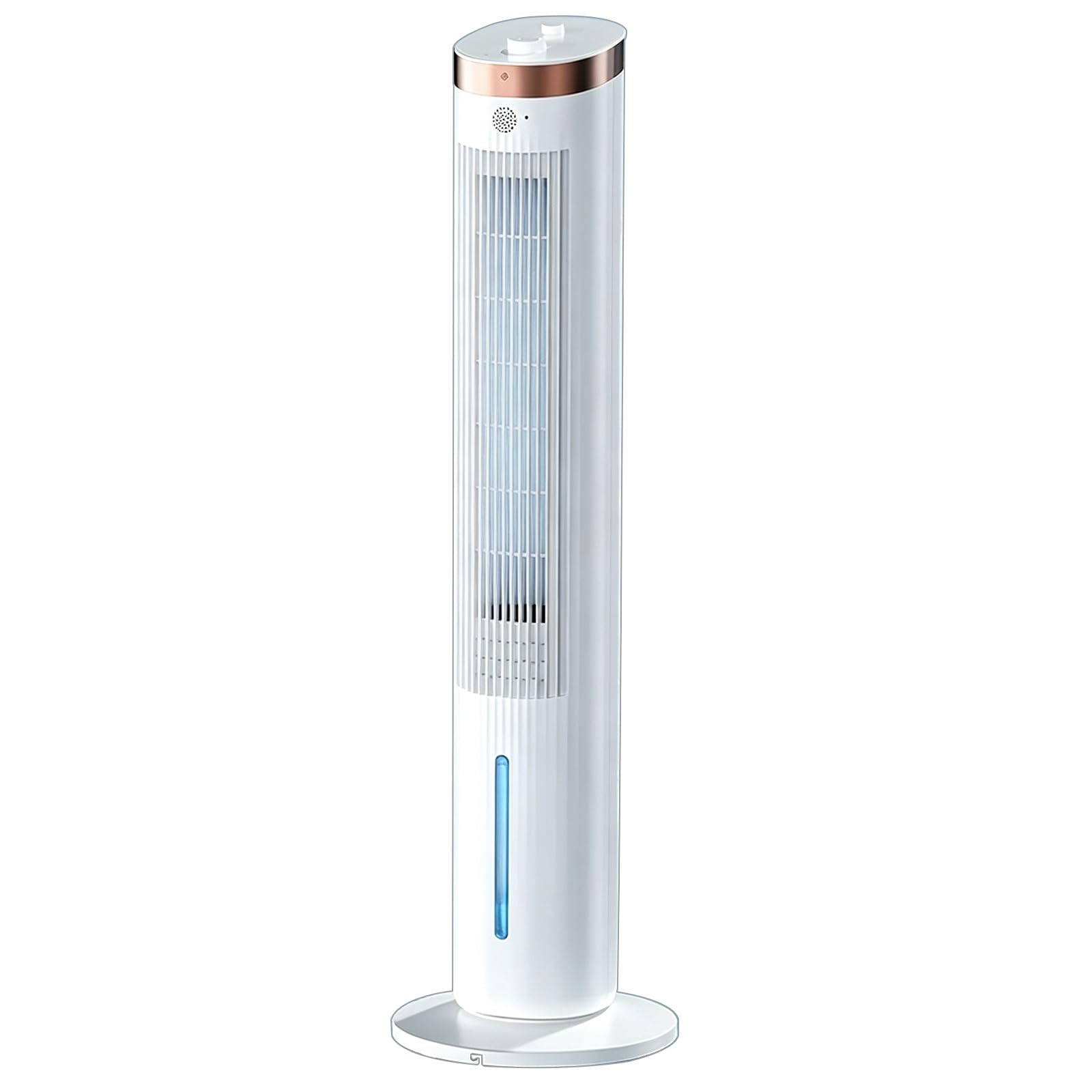 Ventiladores de Torre, 60W Ventilador Columna Refrigerante, Oscilación 70° | Ventilador de Pie Torre, Altura 106cm, 3 Velocidades, Enfriamiento con Cristales de Hielo, para Dormitorio