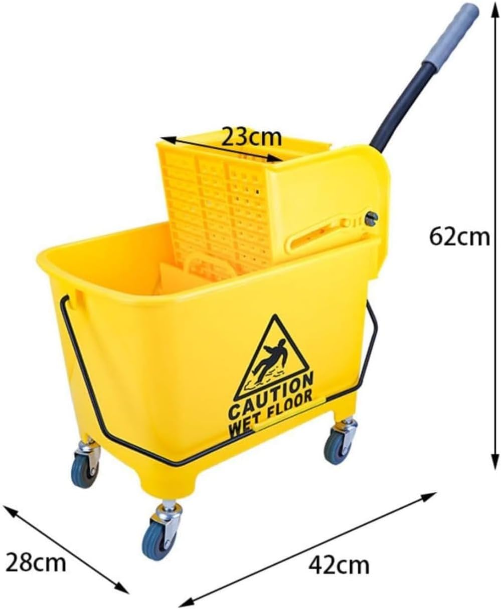 ホイール付きスクイーザーモップバケツ 業務用オフィス ホテル 家庭用 人間工学設計 横圧式掃除ツール PP素材 24L (20L) Amazon｜モップ絞り  バケツ 業務用 大容量20L/24L/32L 片手圧力 工業用 クリーニング絞りバケツ 滑車付き 360°回転 丈夫 耐久性 すばやく水分を絞り ... ホイール付きユニバーサルモップバケツ、ホテル側圧、軽量、容量20リットル、厚みのある、家庭用クリーニングモップバケツ、ホテル業務用、