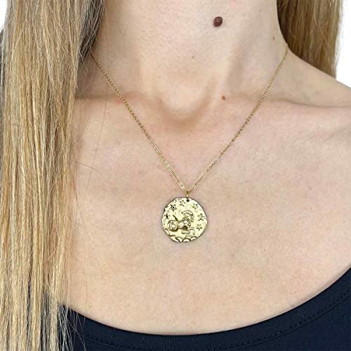 Collar Zodiaco Capricornio en Acero Inoxidable Baño Oro 14k Collar Zodiaco Capricornio en Acero Inoxidable Baño Oro 14k