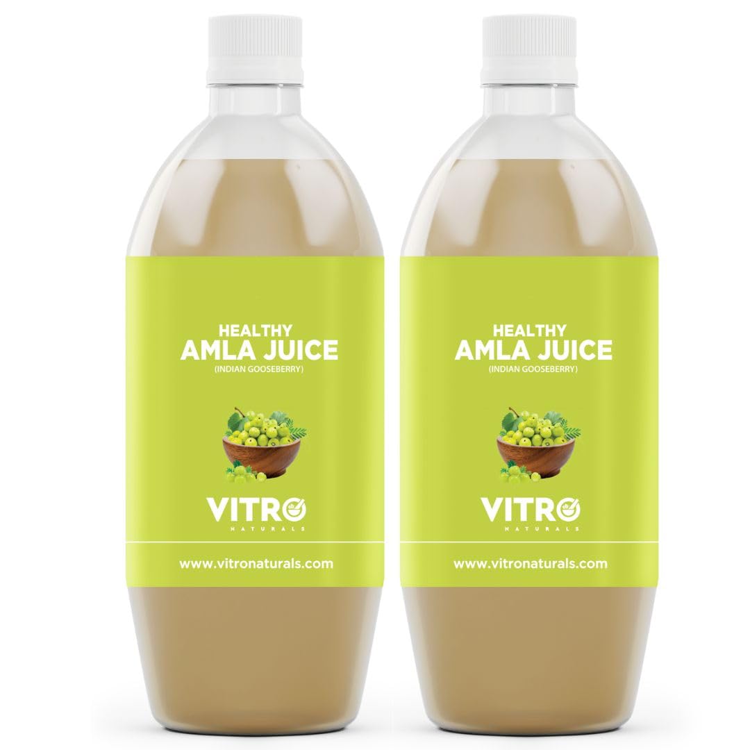 Vitro Healthy Amla Juice 1L | 100% Natural Banarasi Amlas | Improves Skin Health & Hair Growth Pack of 2 (B08G85953X) Amazon Price History, Amazon Price Tracker