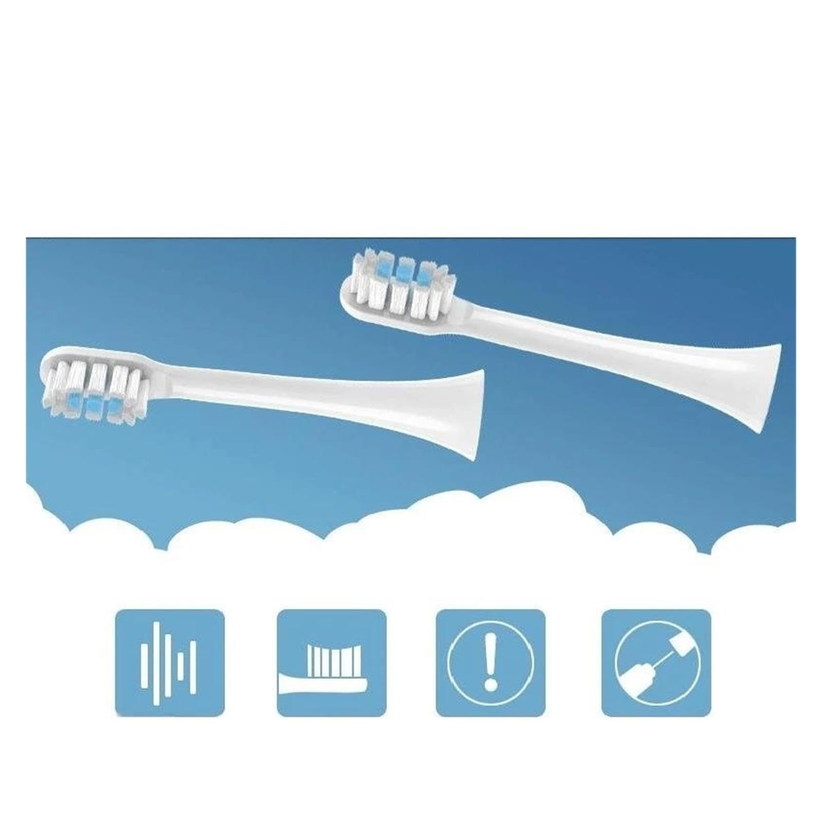 Testine Di Ricambio, Compatibile Con MIJIA, T301 T302 T501 | Testine per spazzolino sonico con setole morbide, modello 301(8 pcs BJ white)