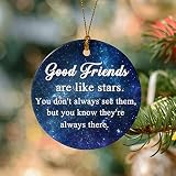 Good Friend Christmas Ornaments Friends Bestie Ornaments 3" Friendship Xmas Tree Ornaments Decoratio