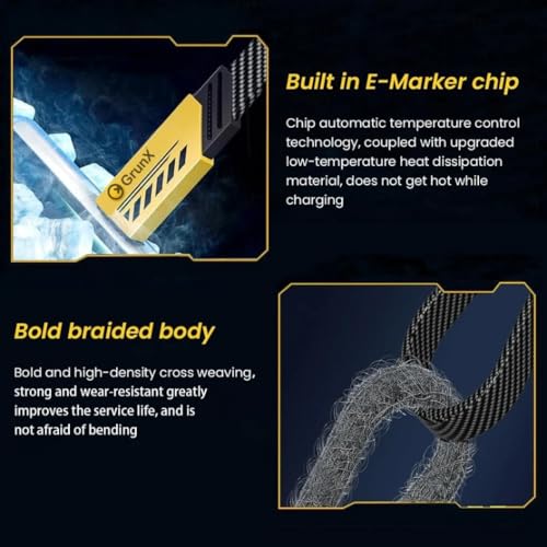 Image of Dailyuse 2 in 1 Fast Charging Cable | 480Mbps Data Transfer Cable | Compatible With Macbook, iPad, Airpod, iPhone, Samsung & OnePlus Devices | 65W Max USB C & 27W Min USB C to Thunderbolt