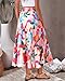 BTFBM Skirts for Women Floral Print Fall Fashion 2026 A Line Elastic High Waist Boho Holiday Maxi Skirt Pockets(Floral Apricot Rose Red, Small)