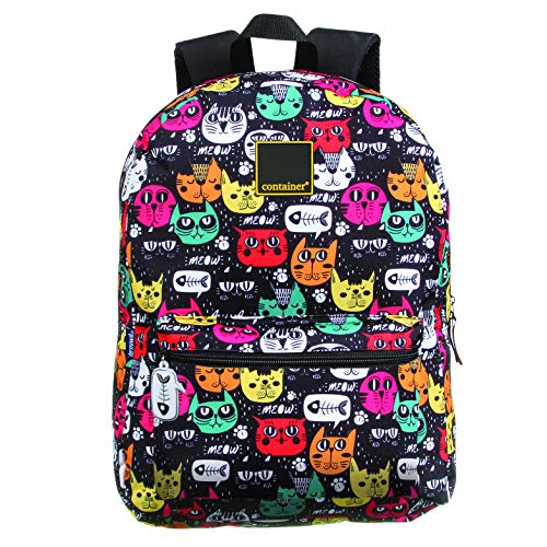 Mochila G Container Fun Cats, Dermiwil, 37763, Preto Estampado