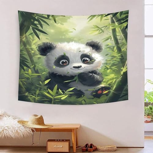 Couverture murale poster panda géant 3D décoration maison tapisserie polyester