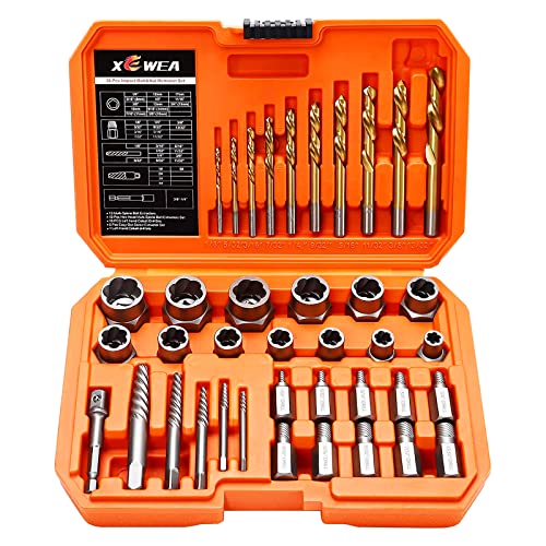 Image of XEWEA 39PCS Screw & Bolt Socket Extractor Set with Left Hand Drill Bit Set