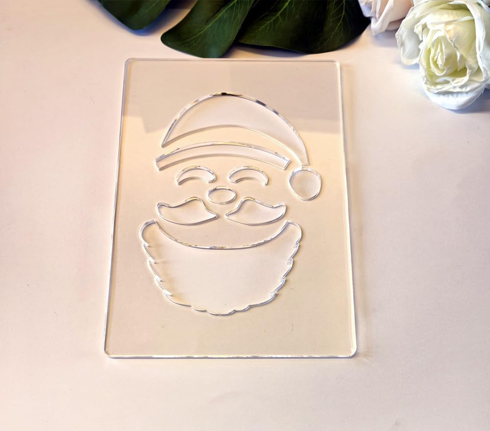 Christmas Lantern Acrylic Router Templates,Holiday Woodworking Craft Kit,5.5x8 Inch Wood Templates,DIY Gift Ideas (Santa)