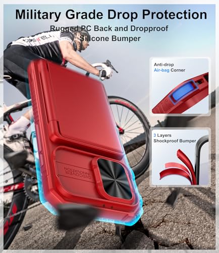 image for BXYJY for iPhone 16 Phone Case Wallet, Built-in Card Holder (4-5 Cards