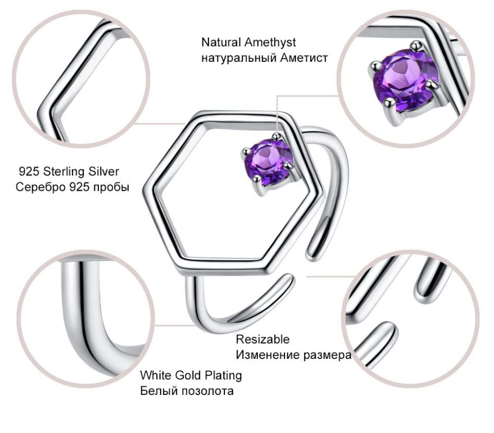Anello In Argento Sterling 925,Anelli Regolabili Per Le Donne Zircone Verde Rotondo Geometria In Argento Sterling 925 Scava Fuori Anelli Di Eternità Anelli Di Fidanzamento Placcati In Oro Anelli Di