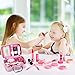 balnore 21 Pcs Kids Makeup Kit for Girl, Washable Makeup Toy Set, Safe & Non-Toxic,Real Cosmetic Beauty Set for Kids Play Game Halloween Christmas Birthday Party