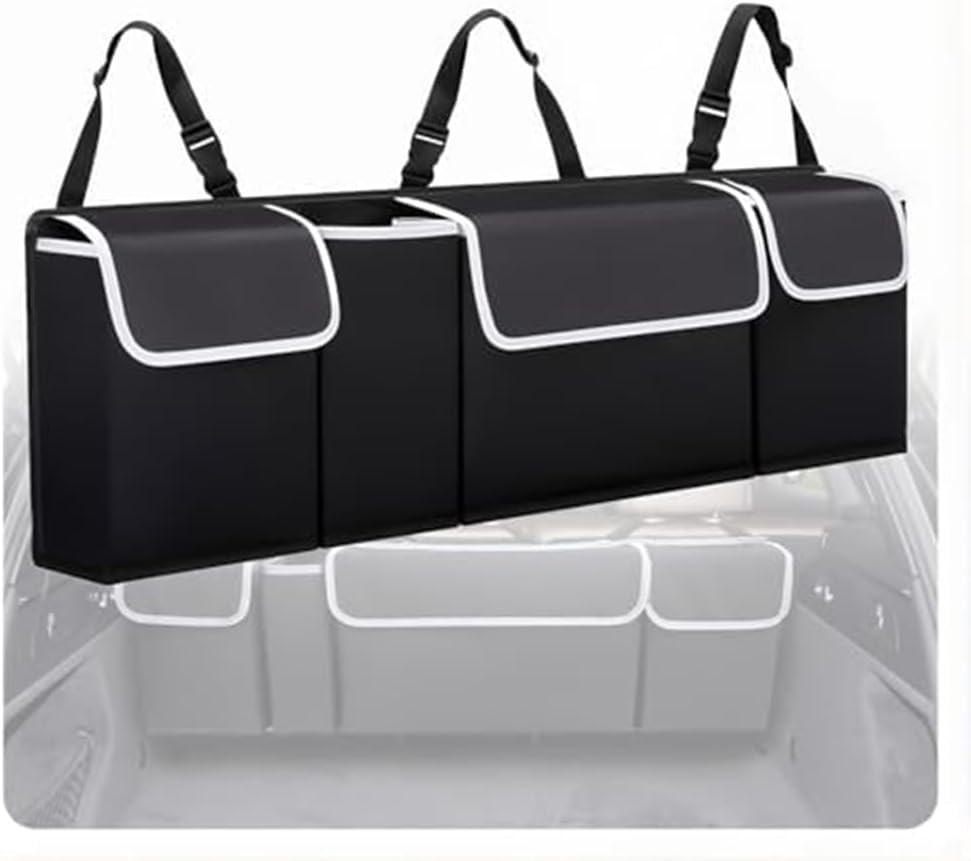 Car Boot Organizer, for Benz C-Class C250 C300 2006-2025 Storage Organiser Back Seat Bags Straps Foldable Cars Trunk Grocery Organizer
