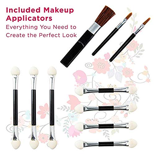 Vokai Makeup Kit Gift Set – 168 Eye Shadow Colors, 6 Lip Glosses - Pop-Up Mirror - Case with Carrying Handle