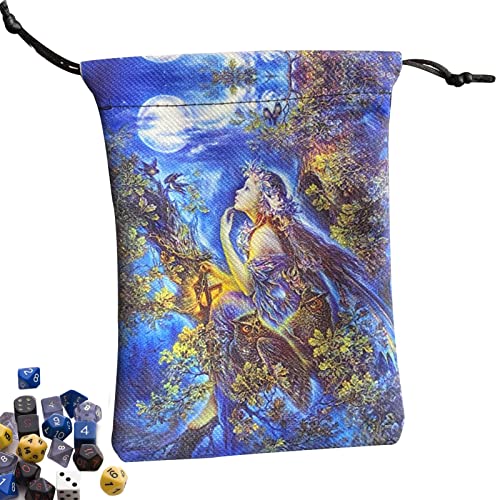 ulapithi 3 Pcs Sac de Tarot à Cordon | Tissu Tarot Rune Sac Nouveaux Modèles | 5.12x7.09inches Tarot Rune Sac avec Cordon Porte-Cartes Sacs pour Accessoires de Bijoux Cover