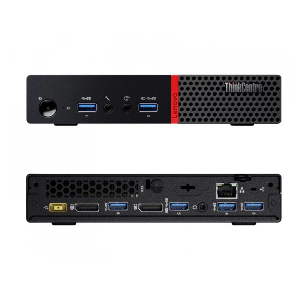 Lenovo ThinkCentre M900 - Mini ordenador de escritorio con pantalla de 24", Intel Core i5-6500, 8 GB de RAM, SSD 256 GB, WiFi, Bluetooth, teclado QWERTY americano, Windows 11 Pro (reacondicionado)